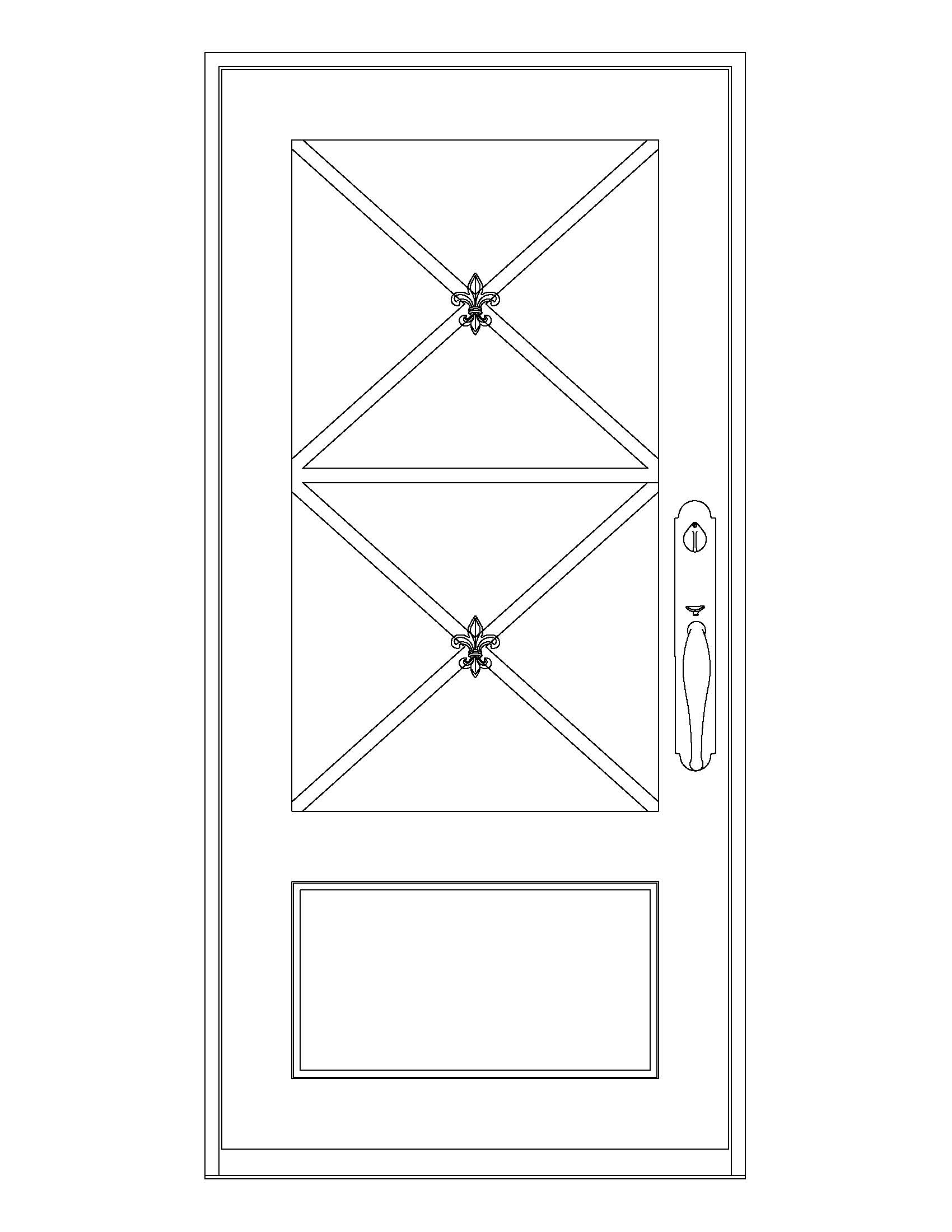 Single Straight Top Door